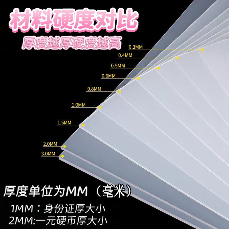 热销磨砂PP半透明塑料片材 聚丙烯黑白色薄板 PVC硬胶片 印刷加工