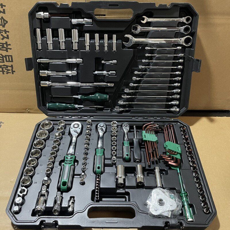 热销件套汽修工具套装汽车维修维修组套筒扳手组合修车汽修工具箱