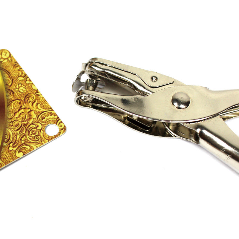 热销上汇0111办公打孔器铁质单孔纸张手握式打孔钳手工活页夹本册