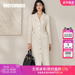 职场佳人裙子13035 修身 罗衣法式 肌理感白色连衣裙秋冬小香风长袖