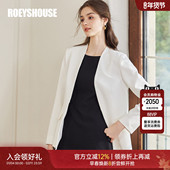 场合干练通勤修身 罗衣职业高级白色西装 外套女秋正式 OL西服10987