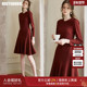 修身 新年专供款 罗衣安可拉红连衣裙女春季 针织打底鱼尾裙子09606