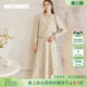 上衣半身裙两件套10939 女早春漂亮穿搭长袖 罗衣法式 高级提花套装
