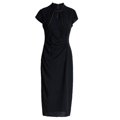 罗衣复古新中式旗袍连衣裙