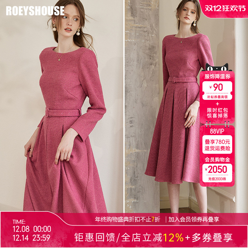 罗衣优雅大摆系带连衣裙