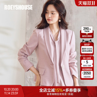 新款 外套2025秋季 减龄黑色职业西服09359 西装 罗衣气质高级感修身