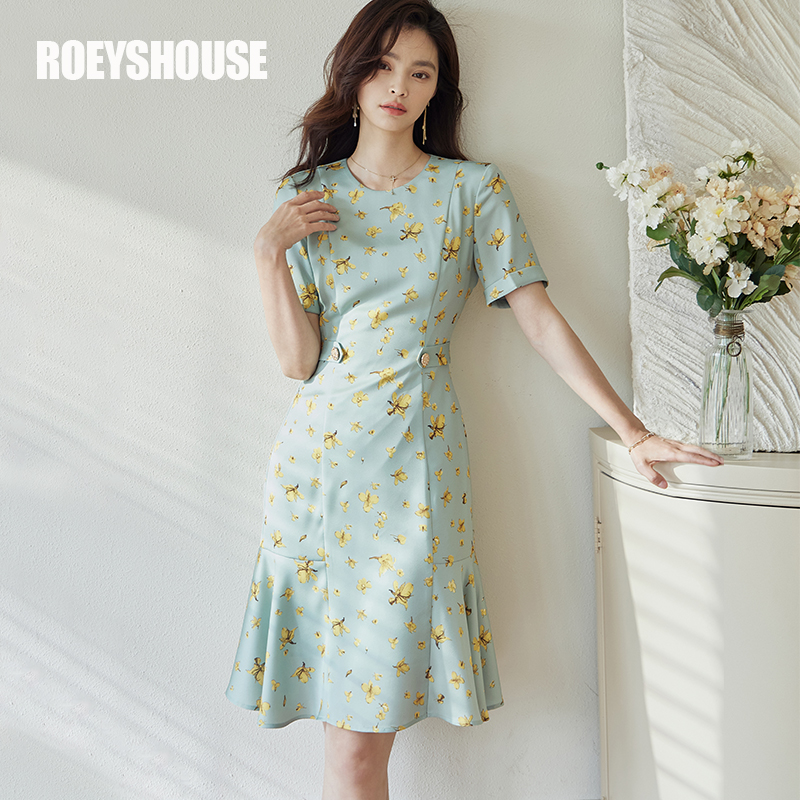 罗衣优雅花色夏装新款气质