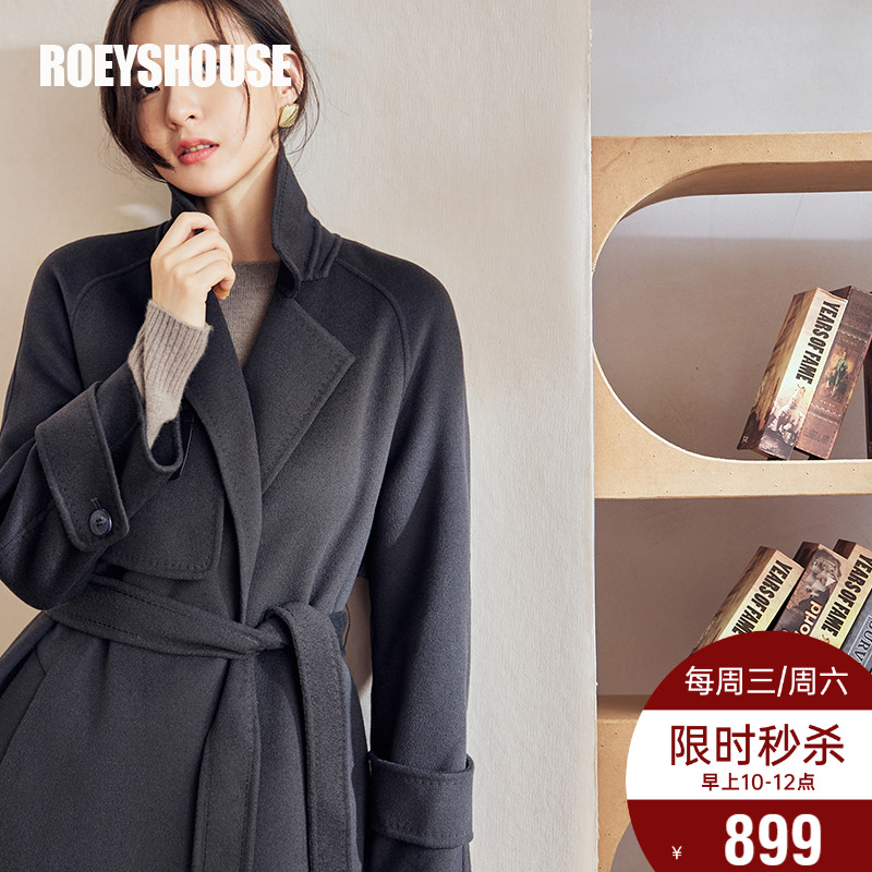 罗衣山羊绒双面呢大衣
