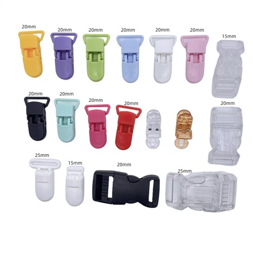 20mm奶嘴夹鸭嘴夹塑料夹多功能夹子鳄鱼夹牙胶DIY安抚夹透明插扣