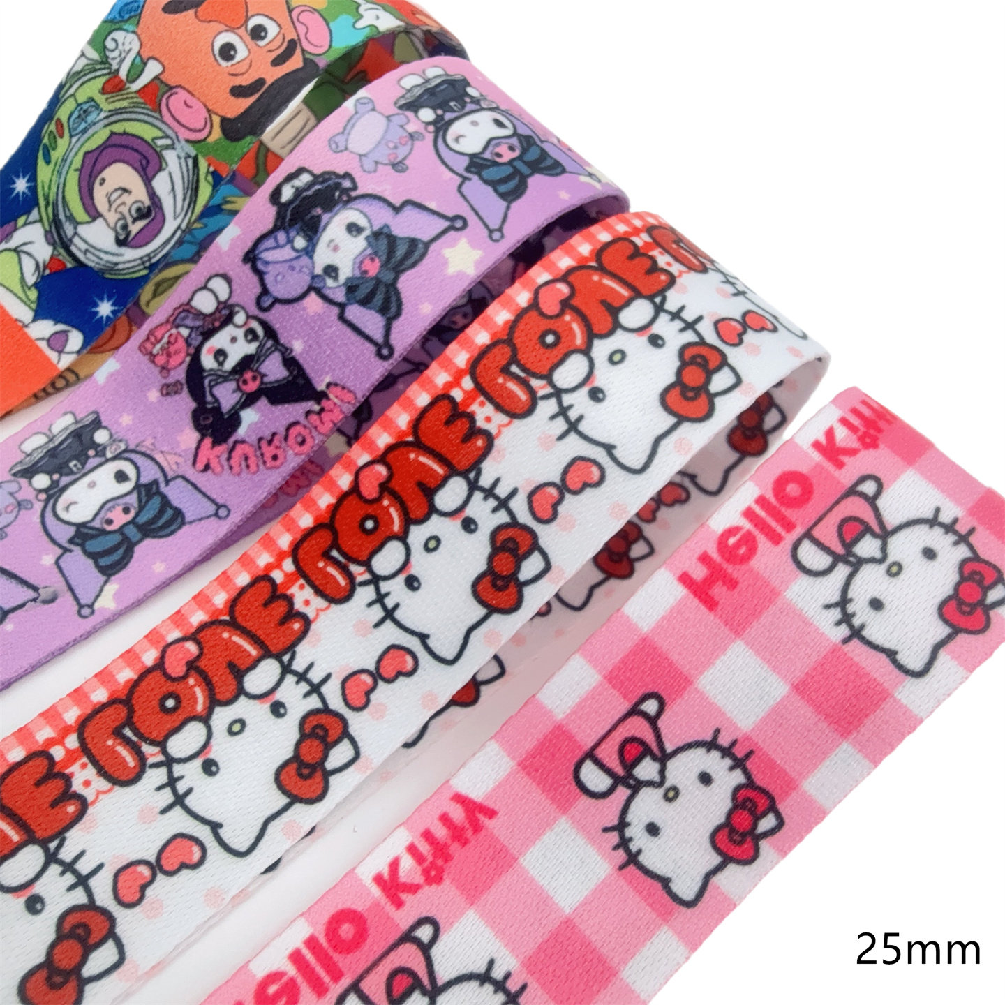 25mm库洛米 TOY kitty加厚双面涤纶带扭扭车牵引水壶背带绳材料绳