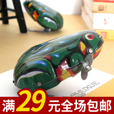 铁皮青蛙跳跳蛙 发条 儿童 宝宝玩具 经典 80后怀旧复古 童年玩具