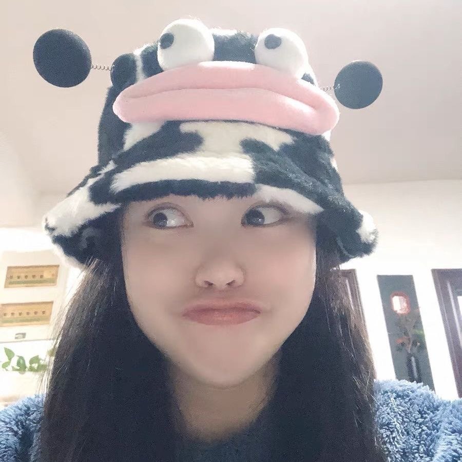 晓秀天棋奶牛渔夫帽摇摇乐帽气质搞怪帽个性潮帽可爱帽子男女帽
