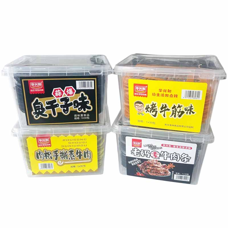 华兴和手撕烤牛筋素辣条老妈牛肉条臭干子味辣条麻辣烤面筋零食