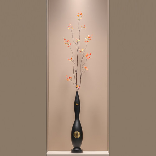 玄关隔断细长竖高花瓶摆件高级感