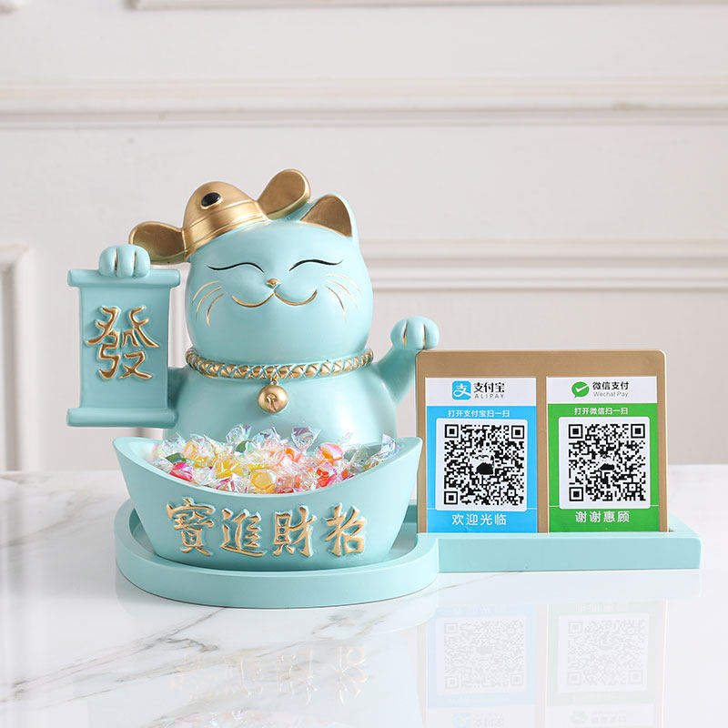 发财猫ins开业礼品创意新店铺二维码收银台大号储钱罐可爱招财猫