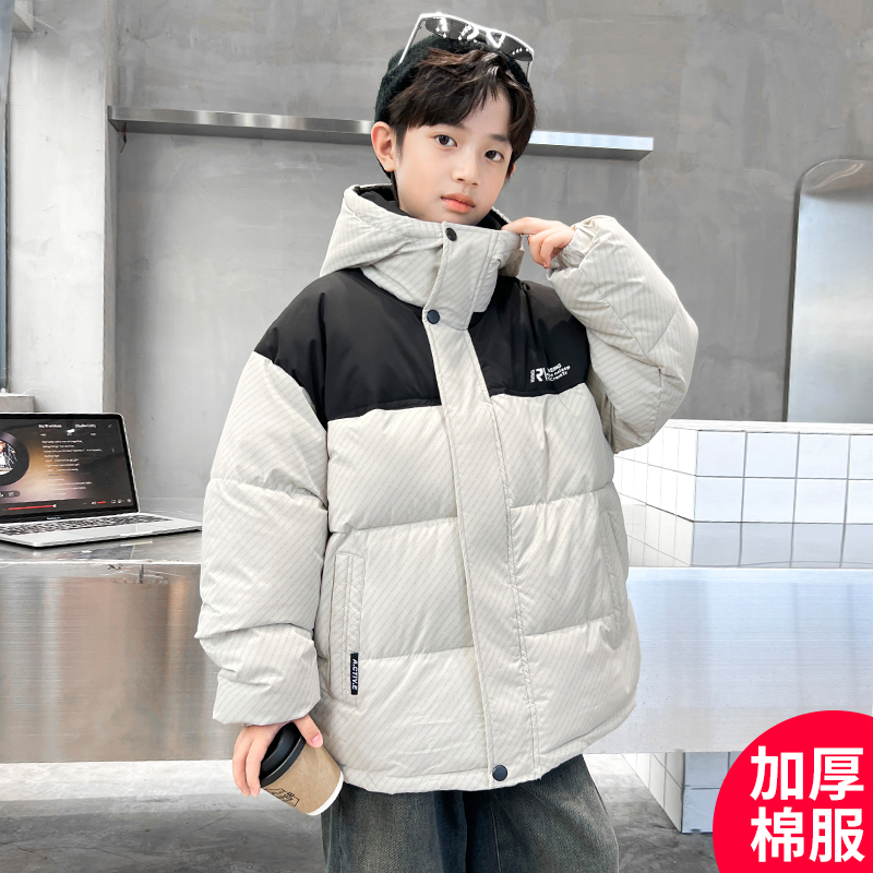 BAKUXIA男童加厚羽绒棉服冬季潮