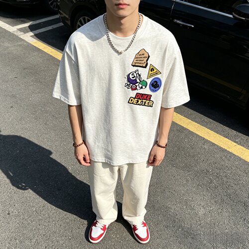 DUKE+DEXTER重磅纯棉美式短袖T恤
