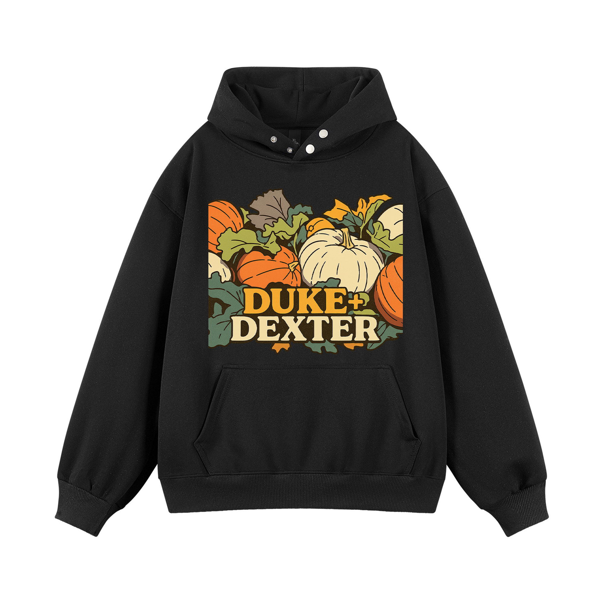 DUKE+DEXTER 蔬菜品牌logo印花宽松简约高级感连帽卫衣