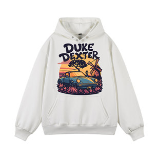 DUKE+DEXTER 高级感休闲重磅春秋美式复古潮流氛围感休闲连帽卫衣