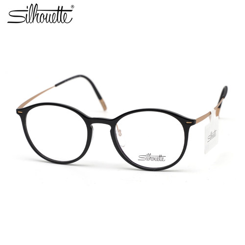 Silhouette/诗乐 眼镜框圆框百搭超轻近视光学眼镜架男女 2931