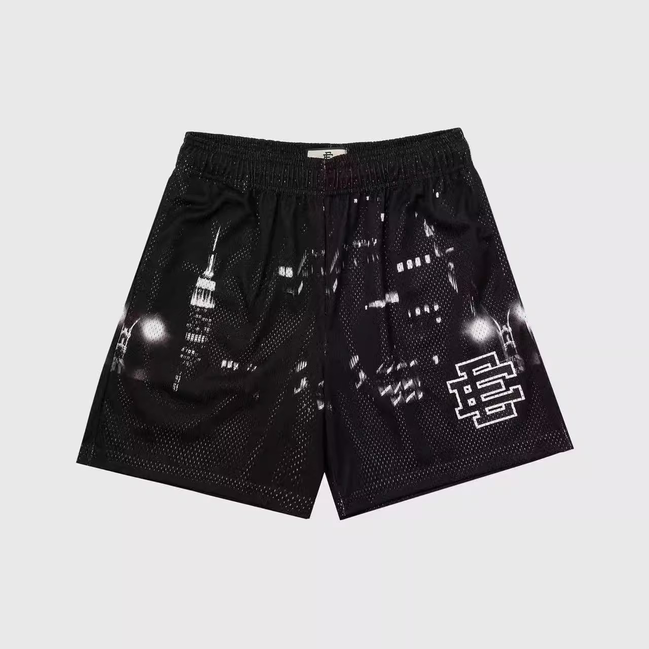 thumbnail for EE print shorts logo sweatpants mesh drawstring American shorts