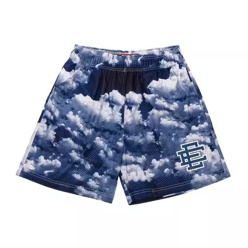 thumbnail for EE print shorts logo sweatpants mesh drawstring American shorts