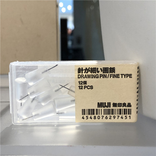 MUJI无印良品半透明图钉12个
