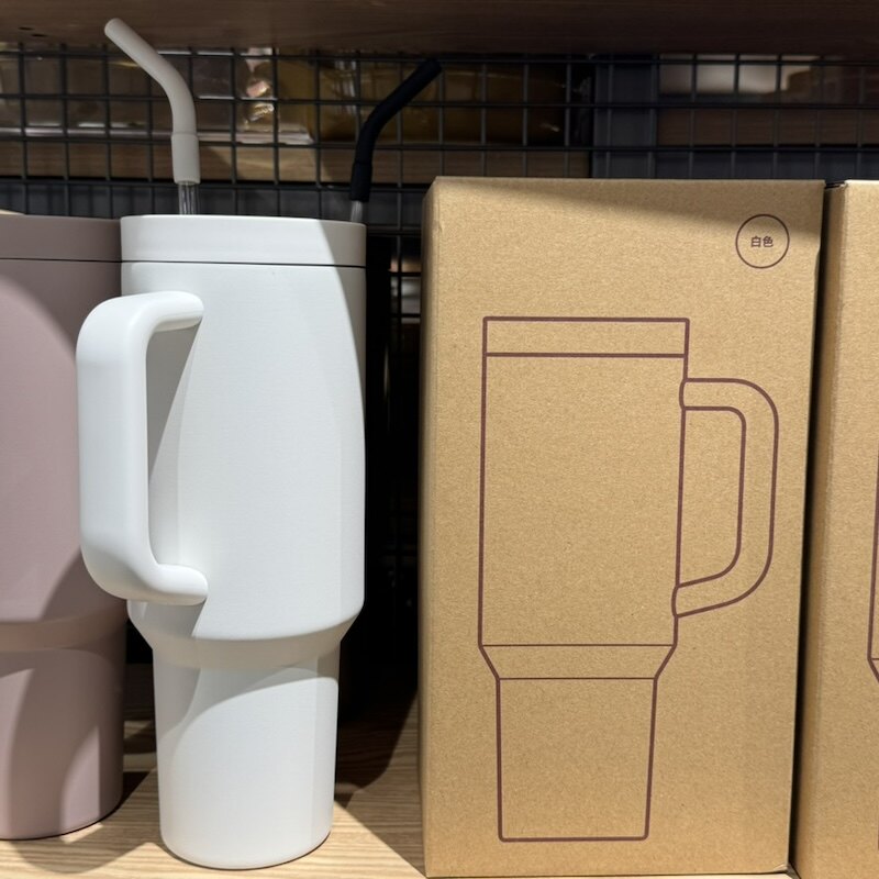 无印良品不锈钢1.2L吸管杯