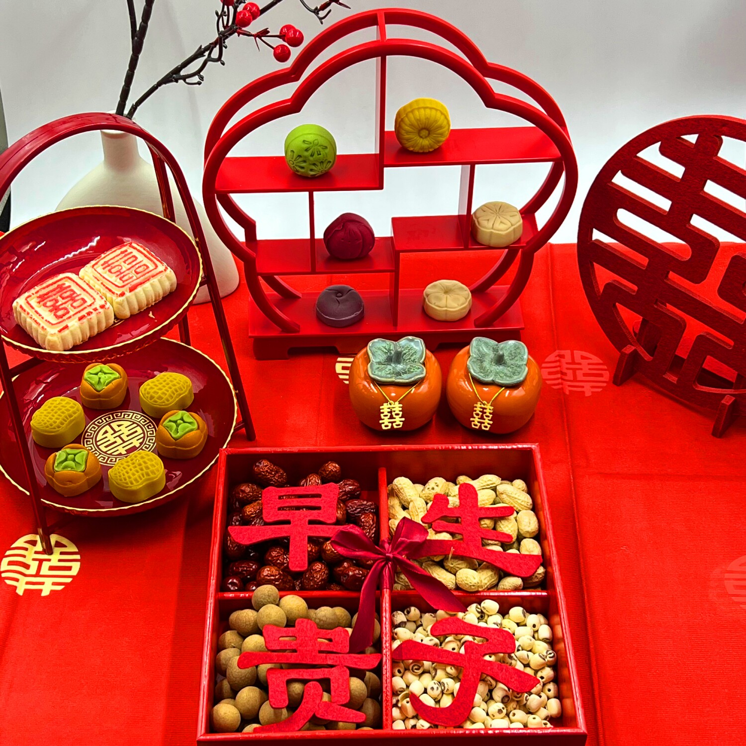中式甜品台架红色托盘婚礼订婚宴点心糕点盘摆件喜饼结婚摆台布置,节庆用品/礼品,创意礼盒/礼品套组,淘宝优惠券,粉丝福利购,淘宝优惠卷