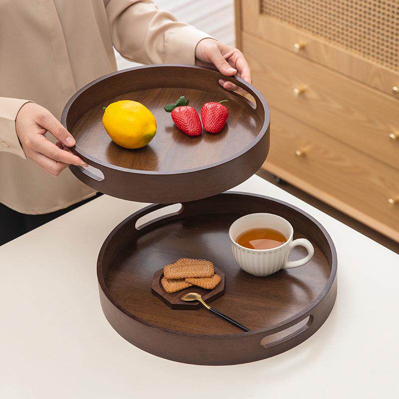 木托盘茶盘餐盘胡桃木