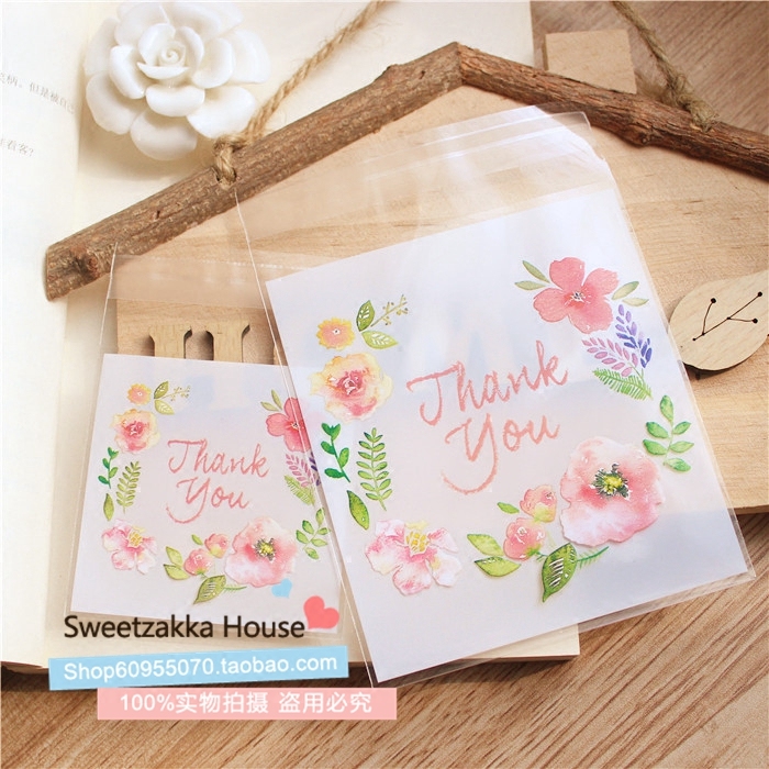 100个价小清新花朵thankyou礼品图片