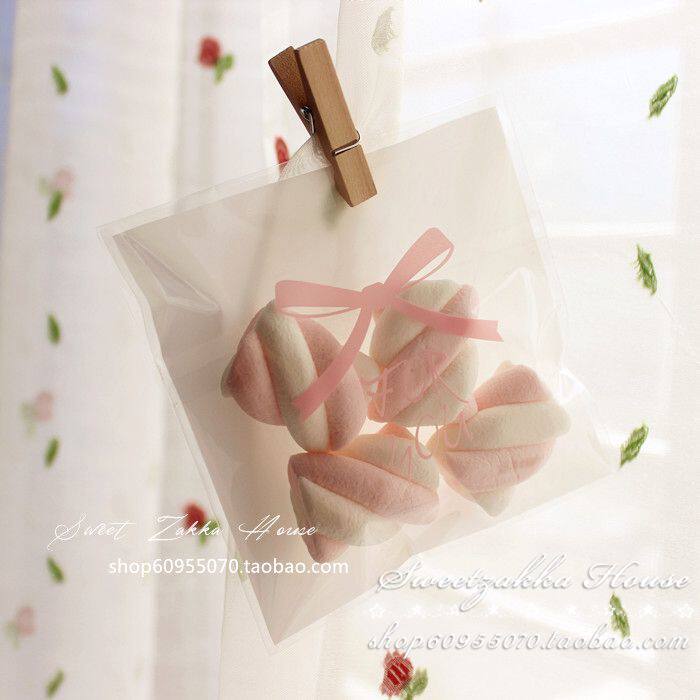 100个价 粉色FOR YOU蝴蝶结礼品包装袋自粘袋糖果袋饰品袋饼干袋