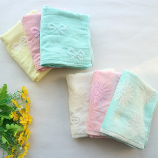 特柔软内ye出口款Tocca全棉割绒无捻纱女士亲肤洗脸毛巾面巾34*80