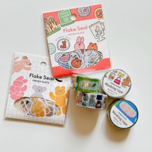 日本PAPIER PLATZ 25recipe联名合作款手账素材和纸胶带贴纸