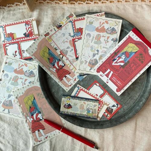 【现货】日本ants新品复古女孩动物乐队便签本 猫咪郁金香备忘录