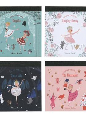 日本Shinzi Katoh印刷爱丽丝童话芭蕾舞限定便签本一笔笺手账贴纸