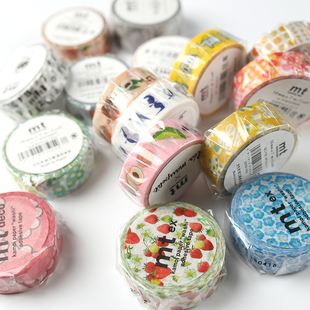 日本MT胶带EX POP烟花字母数字铅笔标签旗樱花尺定规刺绣花 整卷