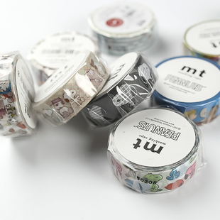 日本MT和纸胶带Peanuts史努比联名手账装饰素材创意文具 整卷胶带