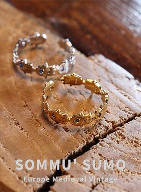 全球小众戒指合集正品进口彩宝法式复古轻奢礼物朴彩英明星同款