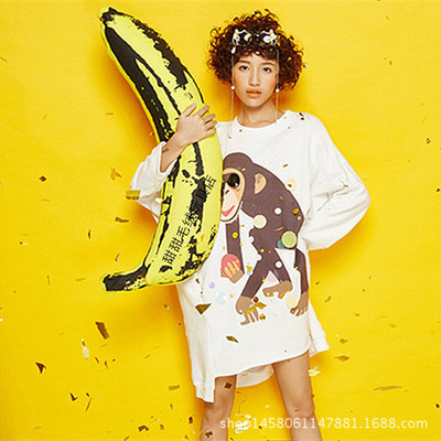 创意仿真香蕉Andy Warhol banana安迪沃霍尔香蕉抱枕生日礼物