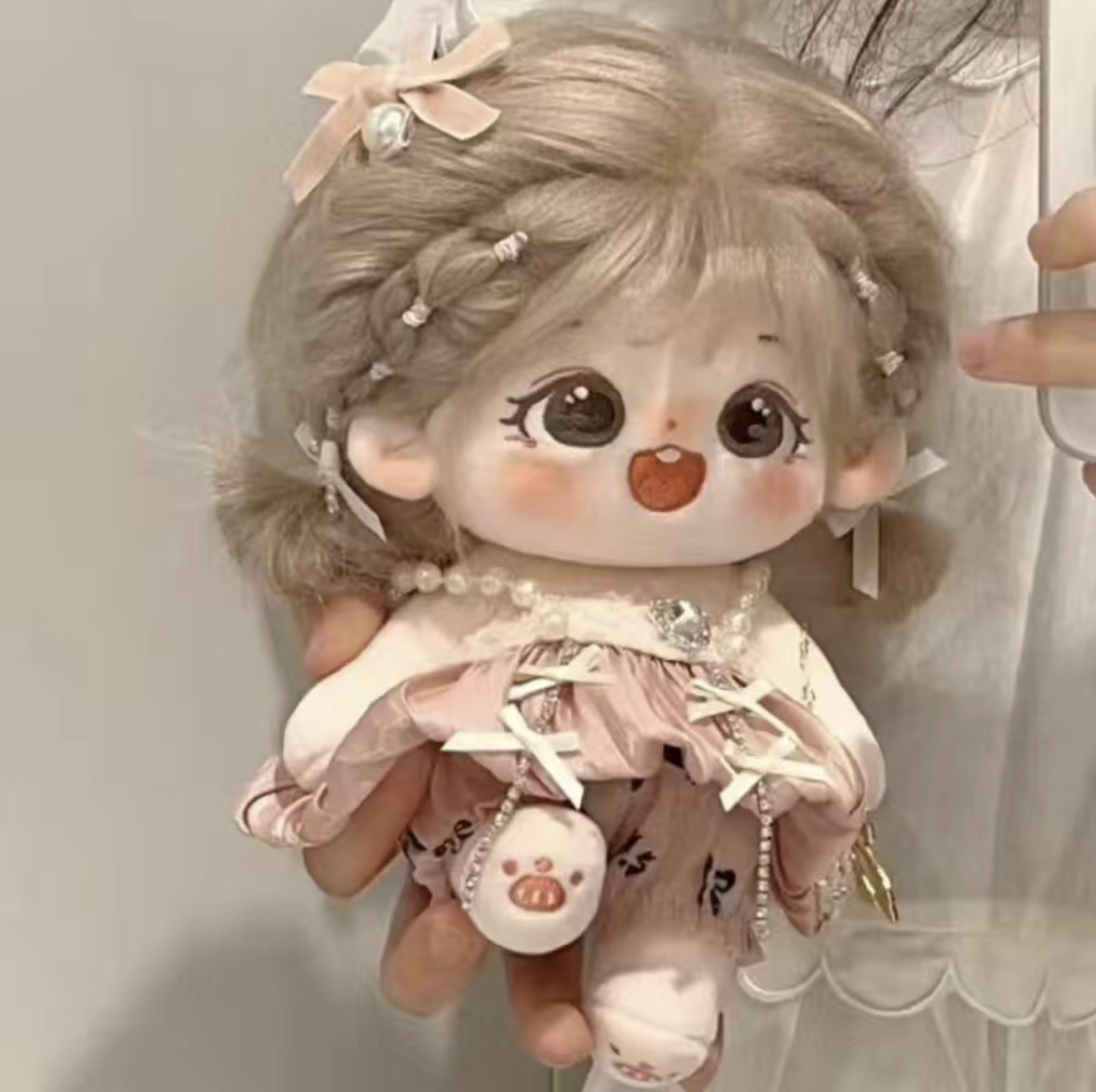 棉花娃娃粟粒sp版20cm炸毛多巴胺换装毛绒公仔送闺蜜节日礼物