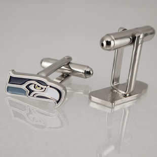 NFL 西雅图海鹰队袖扣 美国职业橄榄球大联盟袖扣 NFL 徽章