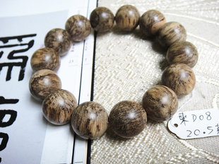 马狮麟柬埔寨沉香佛珠手链D08 雀斑沉16mm高棉菩萨沉香香韵手串