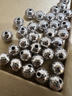 铂金金配件pt950隔珠白金隔珠垫片编手链项链蹦迪珠钻石珠配件