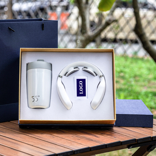 SKG颈部按摩仪55℃降温杯咖啡杯创意礼品组合套装企业定制实用