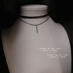 不褪色choker双层黑色颈链女项圈短款锁骨链百搭颈带项链小众简约