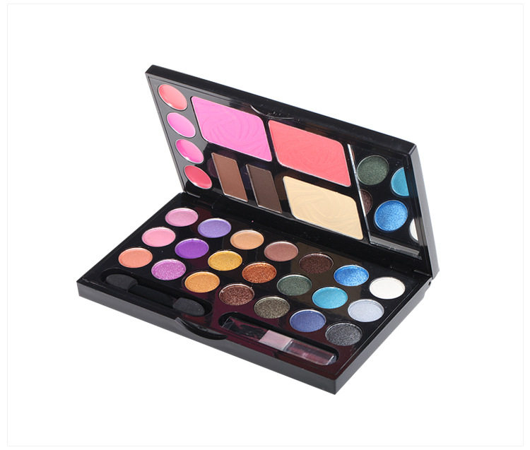 防伪丹妮深蓝幻彩化妆盒腮红粉饼眉粉唇彩眼影带刷子彩妆套装