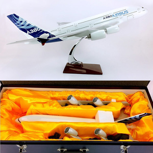 飞机模型空中客车A380原机型73cm实心树脂仿真A380航模高档礼品