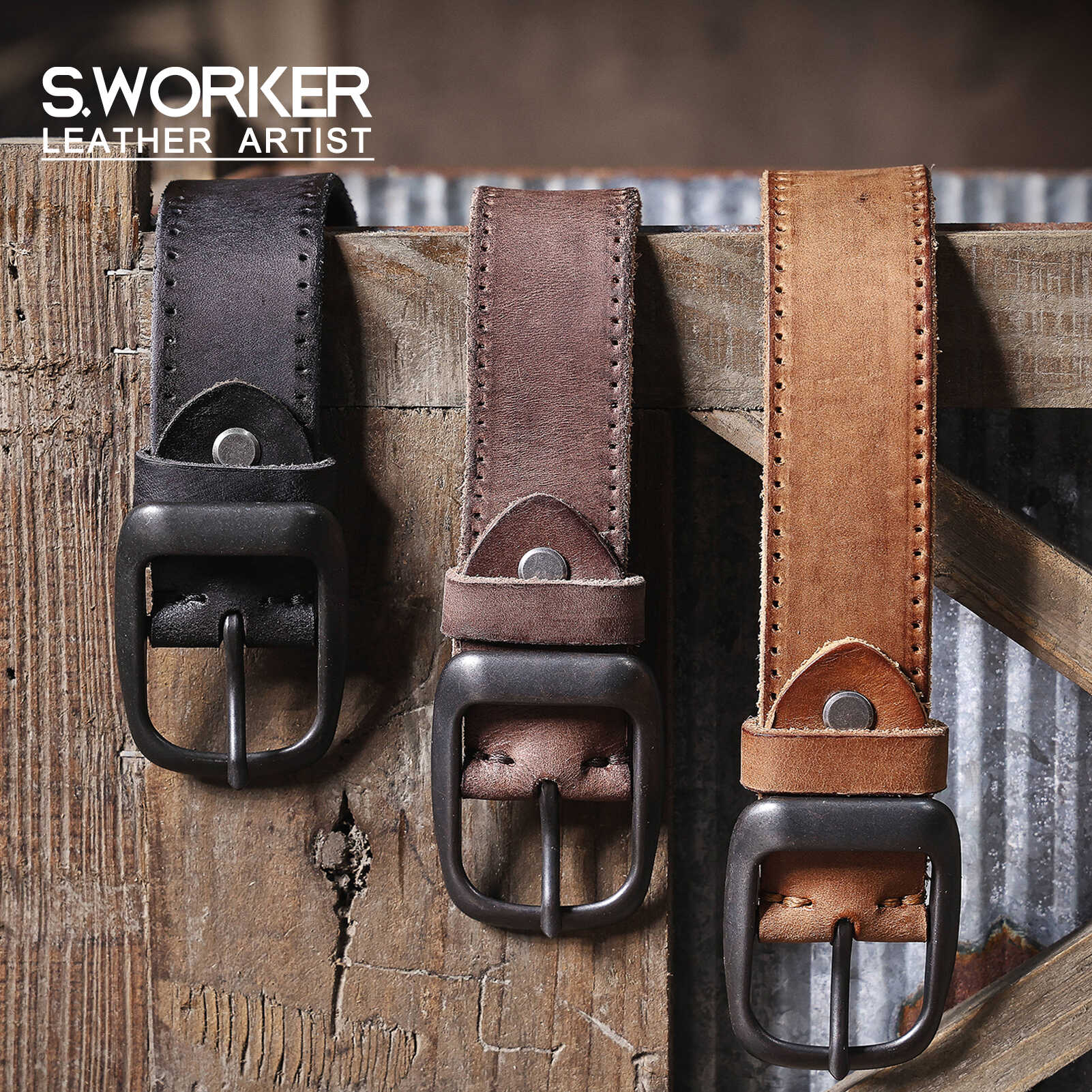 腰带手工真皮经典款复古腰带