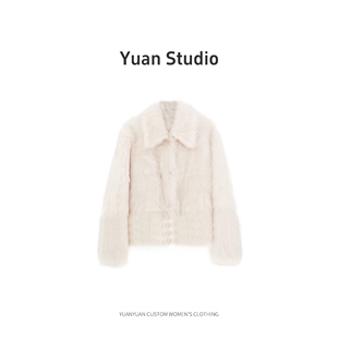【YUAN】（衣长57）西班牙进口托斯卡纳皮毛一体女装外套5787